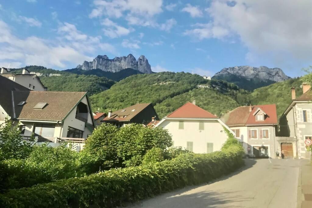 Tres Bel Appartement En Rez De Jardin, Talloires Bagian luar foto