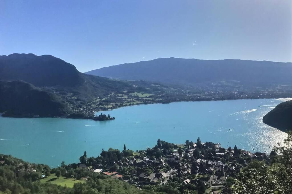 Tres Bel Appartement En Rez De Jardin, Talloires Bagian luar foto